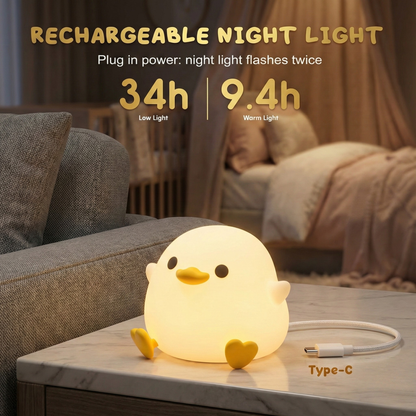 GlideGlow — Süße LED-Nachtlichtlampe für den Nachttisch & die Kinderzimmer-Deko