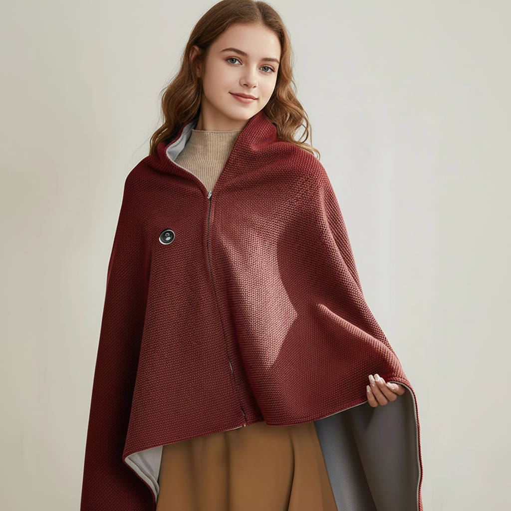 WarmWrap™ | Beheizbare Schulterdecke mit 8 Heizzonen und USB-C-Anschluss