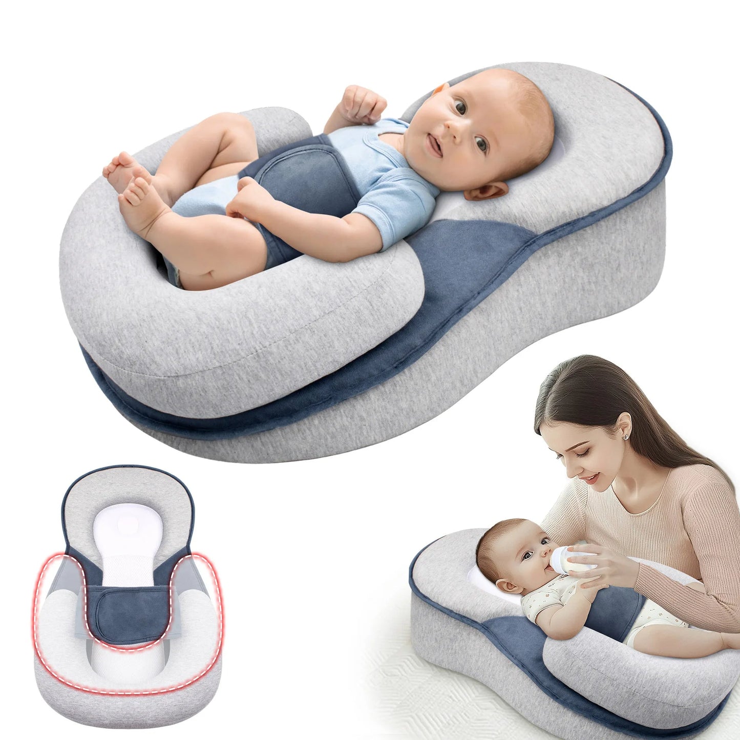 SnuggleSlope™ | Anti-Reflux Baby-Lounger mit erhöhter Liegeposition