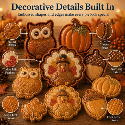 1+1 GRATIS | CozyCrust™ | Mini-Handpie-Form mit 8 Herbstmotiven