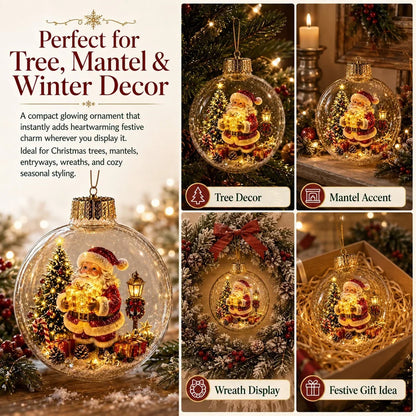 LuminaraCharm™ | Beleuchteter Weihnachtsanhänger mit Miniatur-Winterszene