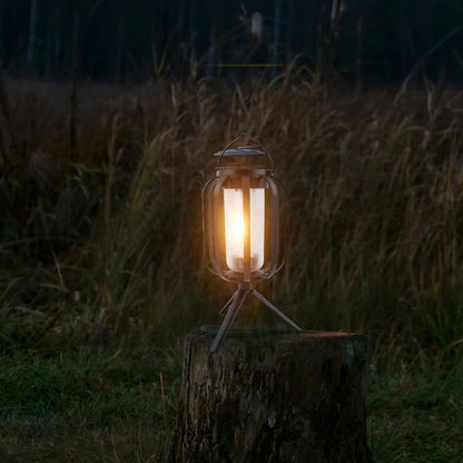 Solar-Laterne mit Dual-Flame – flackerndes Outdoor-Gartenlicht