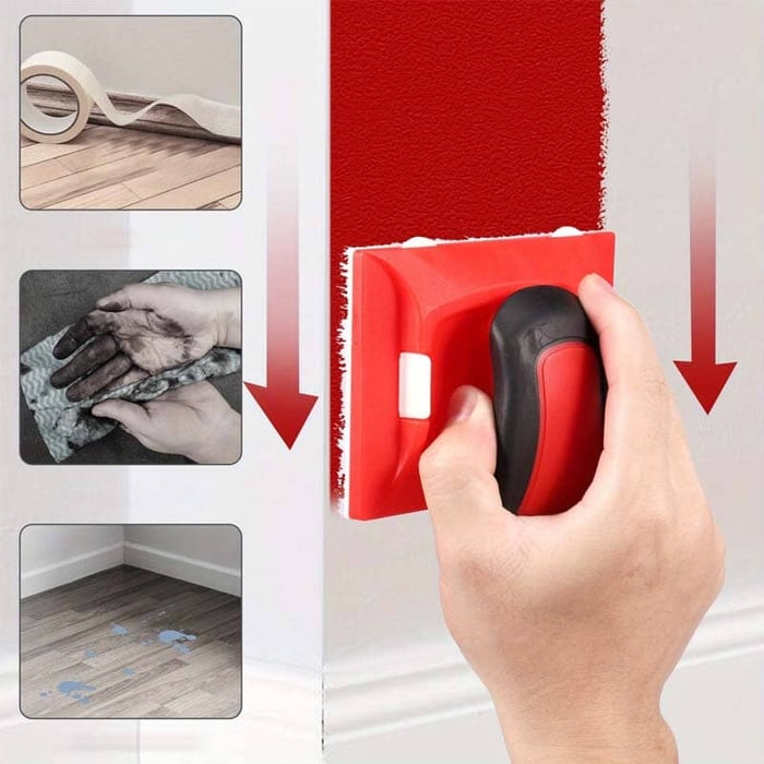 Kantenroller für saubere Farbkanten | Streichen ohne Abkleben | Für Ecken, Kanten & Decken, gleichmäßige Linien, leicht zu reinigen
