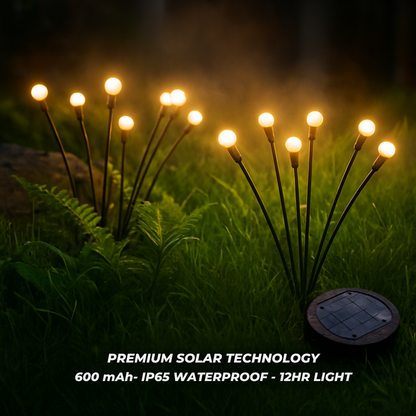 GlowNest — Solar-Garten-Feuerwerksleuchten mit farbwechselnden LEDs