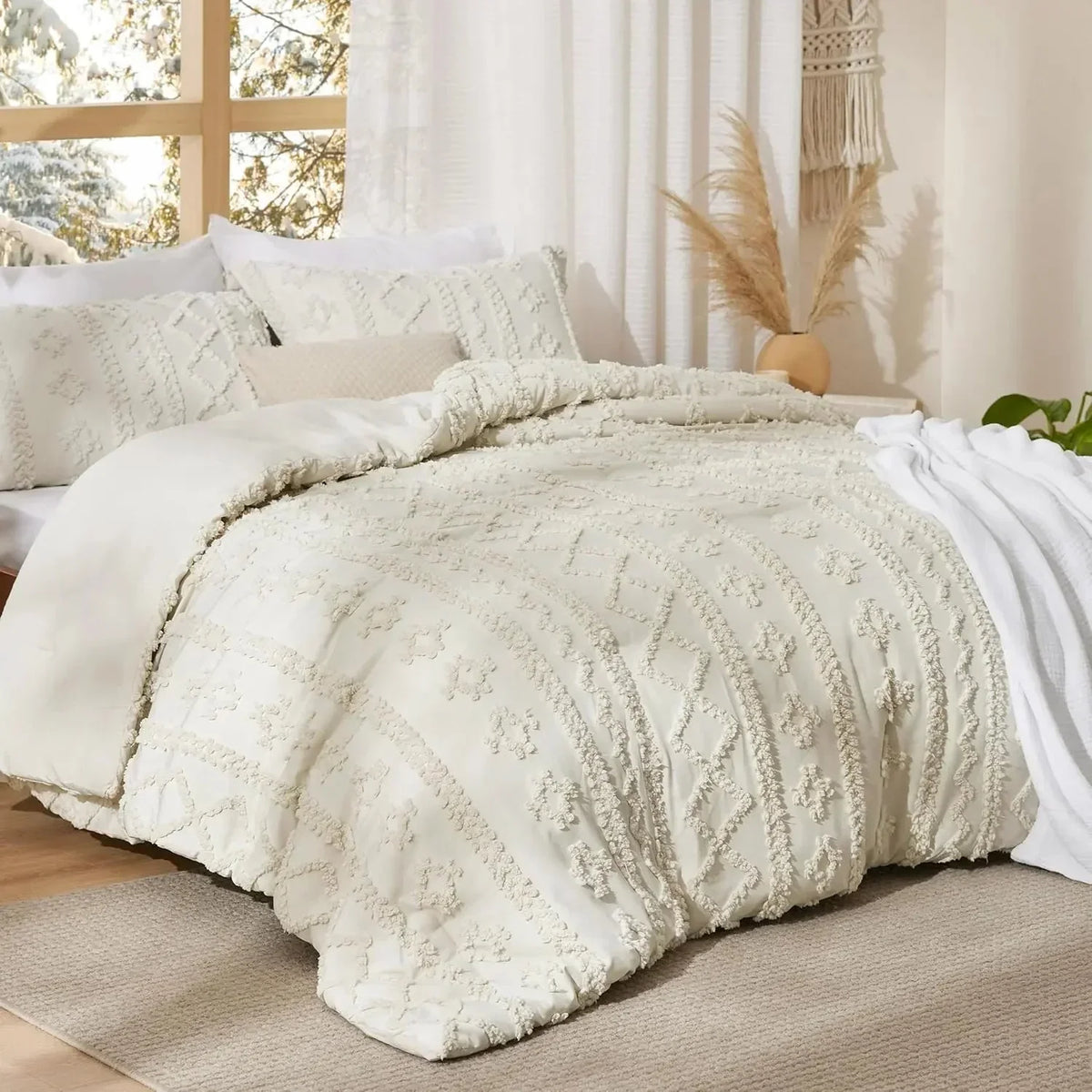 CozyNest™ | Weiches Boho-Bettdecken-Set mit Kissenbezügen | Letzter Tag Rabatt!