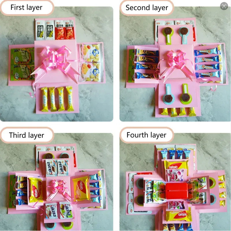 GiftBox™ – 5-lagiges Nesting-Design, anpassbare Überraschungsbox für besondere Anlässe [50 % Rabatt]