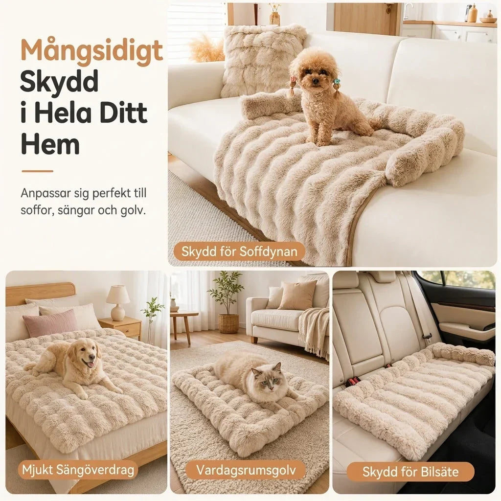 CozyFur™ | Kuschelige Haustiermatte aus Kunstfell mit rutschfester Unterseite