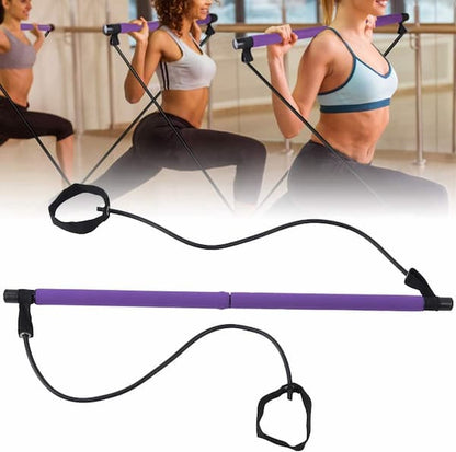 PowerSculpt Pro — Tragbares Pilates-Bar-Set mit Widerstandsbändern