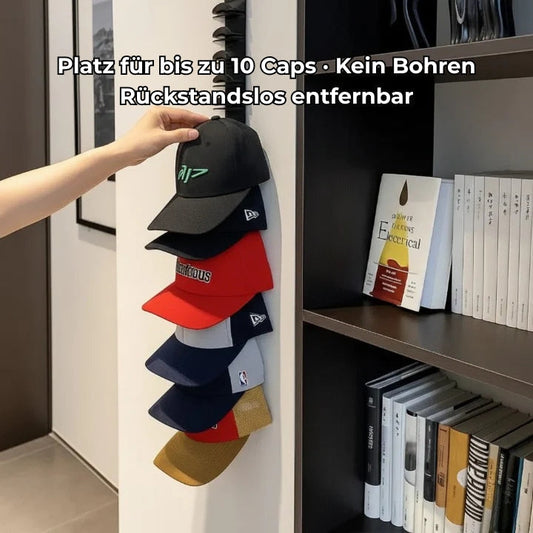 Wandmontierte Hut- und Cap-Aufhängung – platzsparender Cap-Organizer