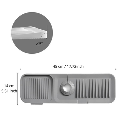HydroGuardX — Spülbecken-Organizer-Matte mit Abtropfschale für Küche & Bad