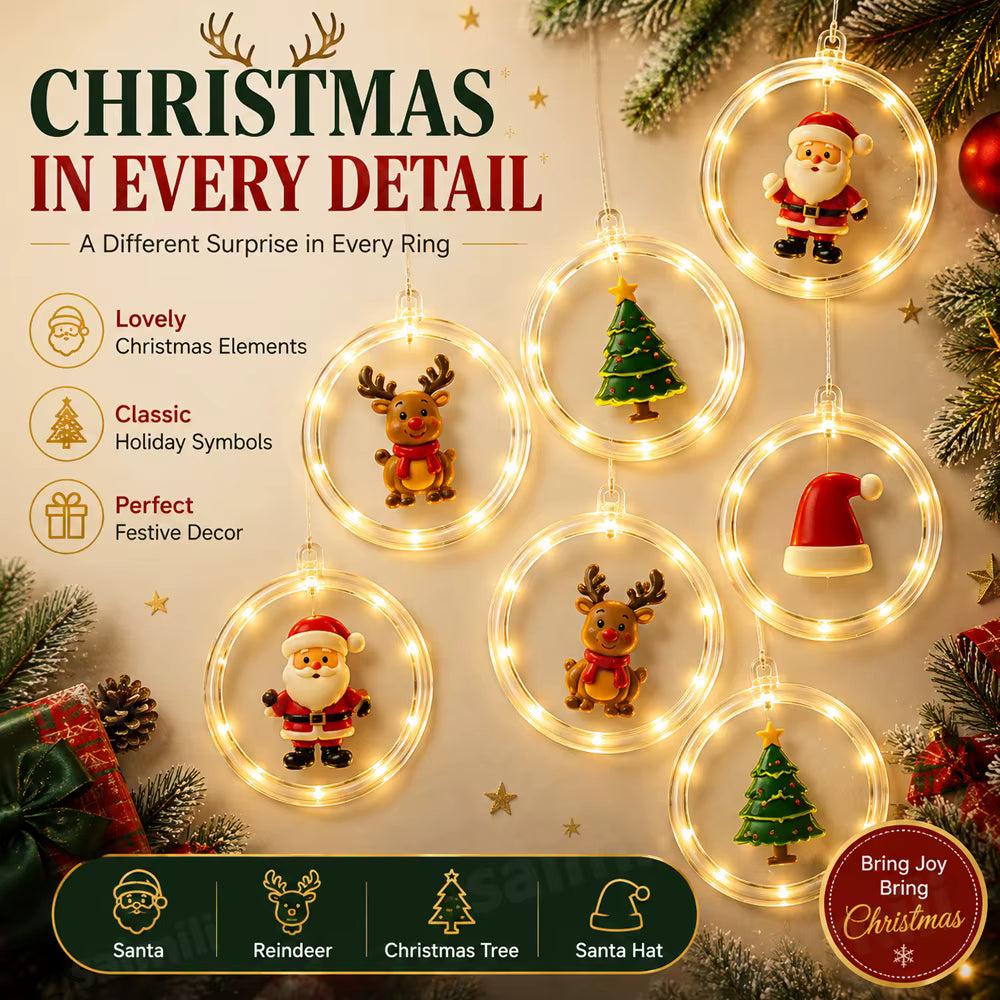 Weihnachtliche Vorhang-Lichterkette | USB-betrieben & mit Fernbedienung | 3,5 m
