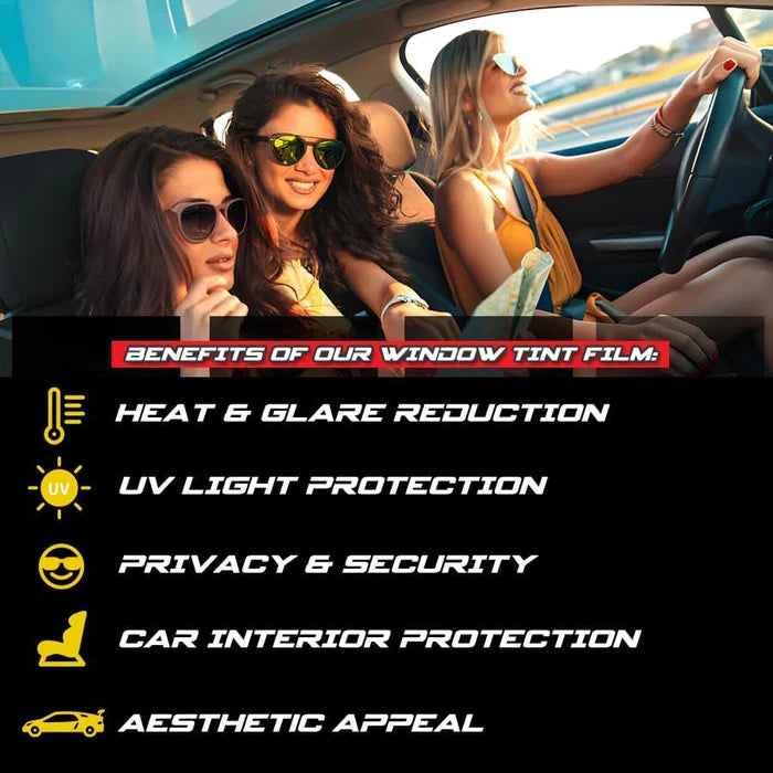 Auto Fenster-Tönungsfolie universell | UV- & Hitzeschutz für kühleres Auto | Sichtschutz mit klarer Sicht, leicht anzubringen