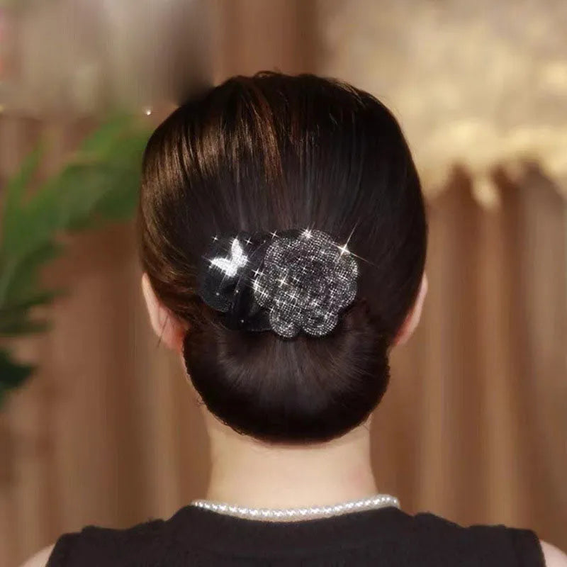 PetalTwist Einfacher Haarknoten-Former mit dekorativem Blumenanhänger