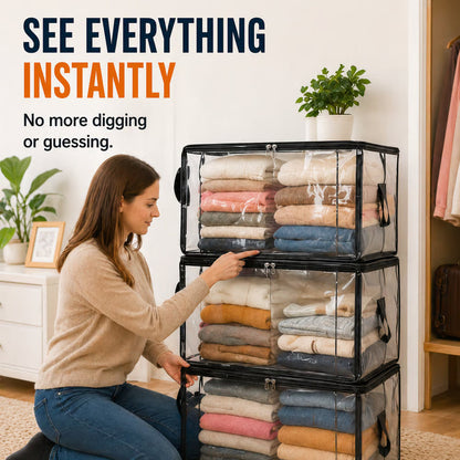 TidyUpStacker™ – Sofortiger Platzgewinn im Schrank & Ordnung für sperriges Durcheinander