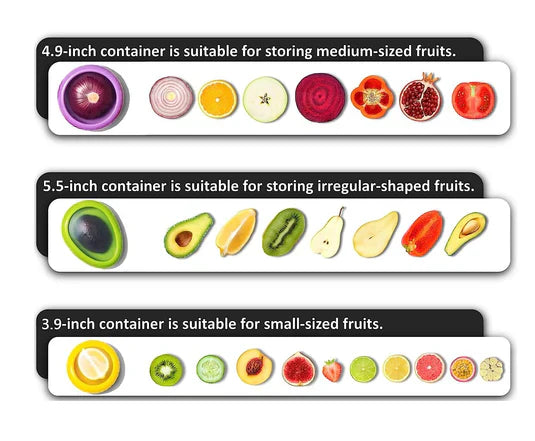 EverFresh – Set mit Abdeckhauben zur Aufbewahrung von Obst und Gemüse (4-teilig)