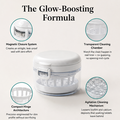 Pearlwave – Sonic Cleaning Case with Magnetic Seal for Aligners & Retainers + 50% OFF