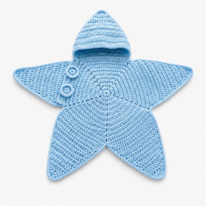 CozyNook™ | Gehäkelte Babydecke mit Kapuze im Stern-Design