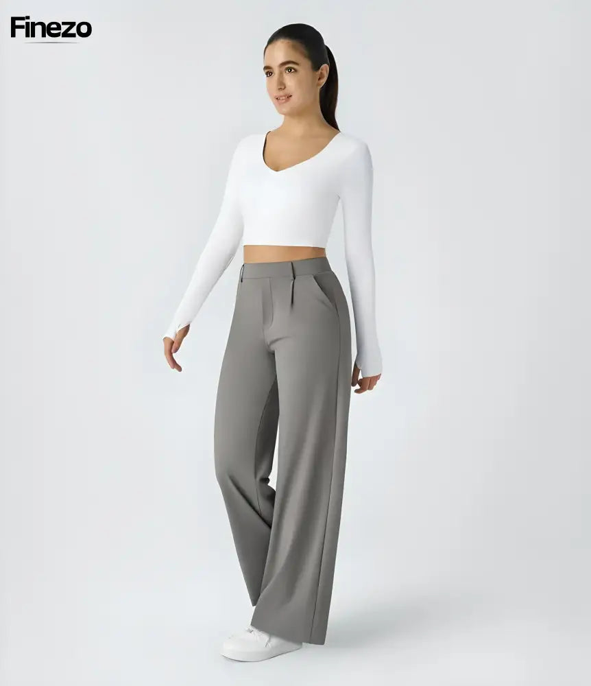 Finezo™ - Weite Damenhose mit Hoher Taille | Nur heute 1+1 GRATIS & kostenloser Versand!