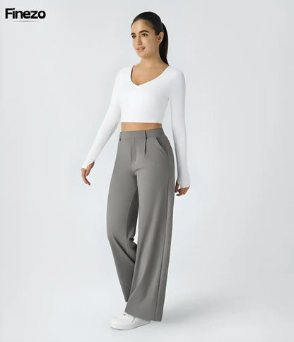 Finezo™ - Weite Damenhose mit Hoher Taille | Nur heute 1+1 GRATIS & kostenloser Versand!