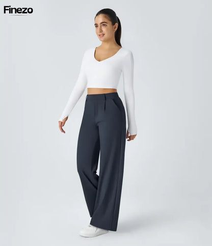 Finezo™ - Weite Damenhose mit Hoher Taille | Nur heute 1+1 GRATIS & kostenloser Versand!