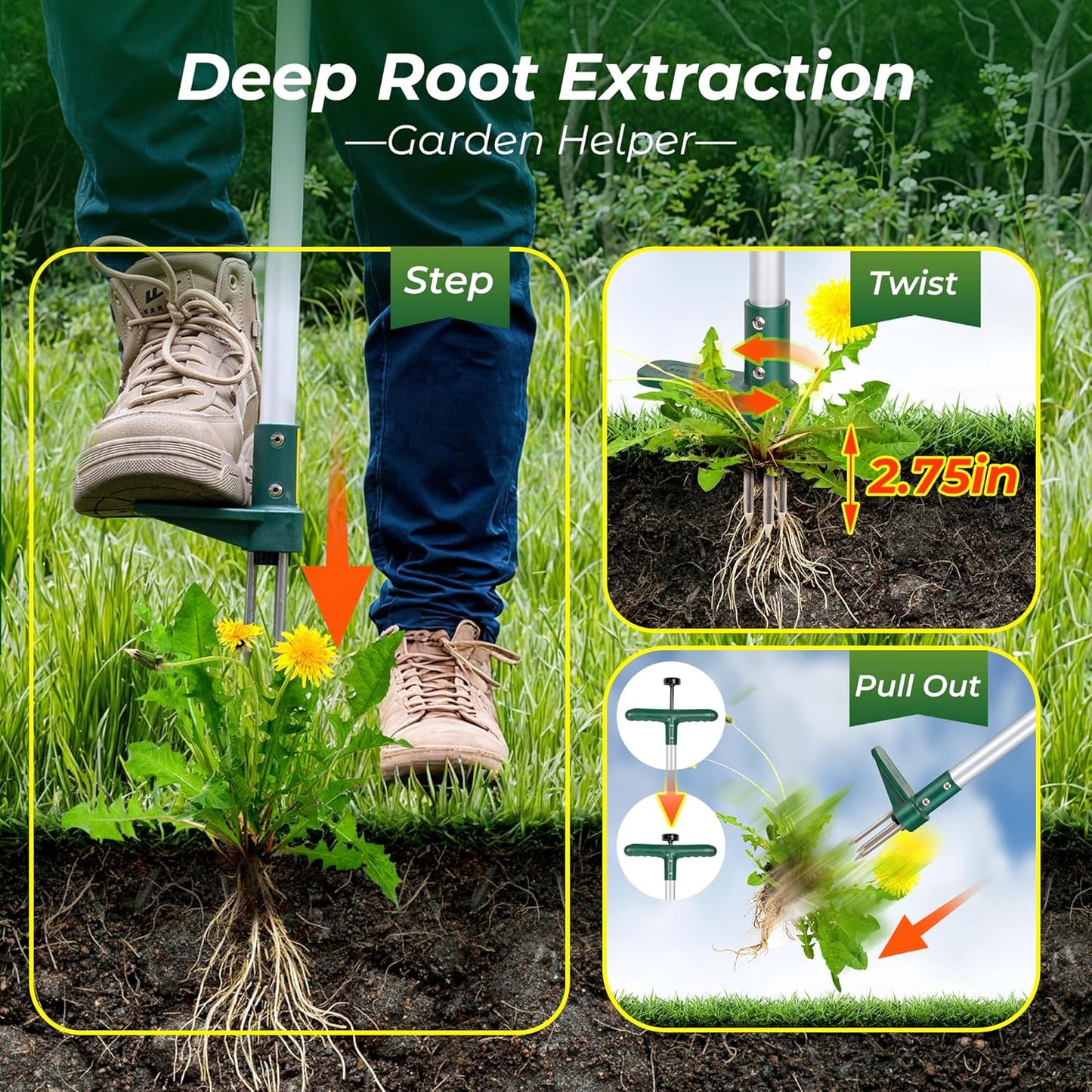 RootDigger™ – Pflanzen-Wurzelentferner für effizientes und sauberes Entfernen [50% Rabatt]