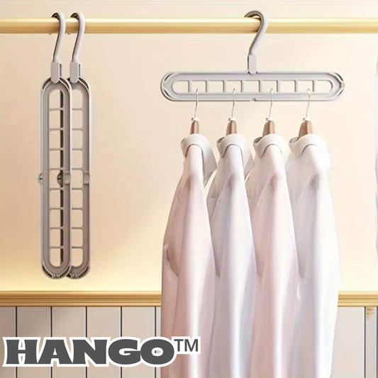 2+2 Gratis | Hango™ Drehbarer Kleiderbügel 9-Loch Platzsparend Schrankorganisation
