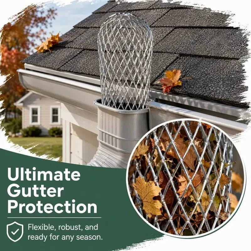 1+1 GRATIS | Glimmer™ Dachrinnen-Laubfänger – Rostbeständiges Aluminium & flexibel anpassbar!