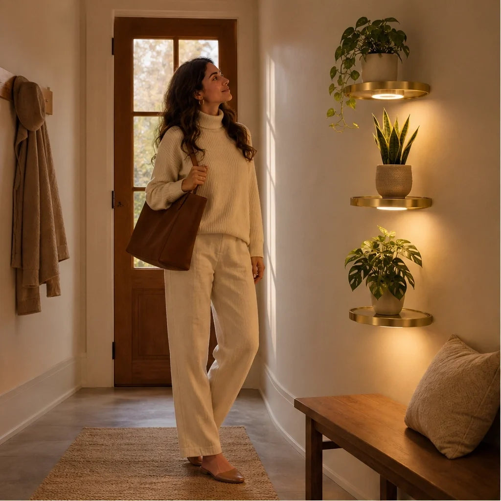Alcove – Schwebendes Eckregal mit integrierter LED-Beleuchtung | 50 % Rabatt