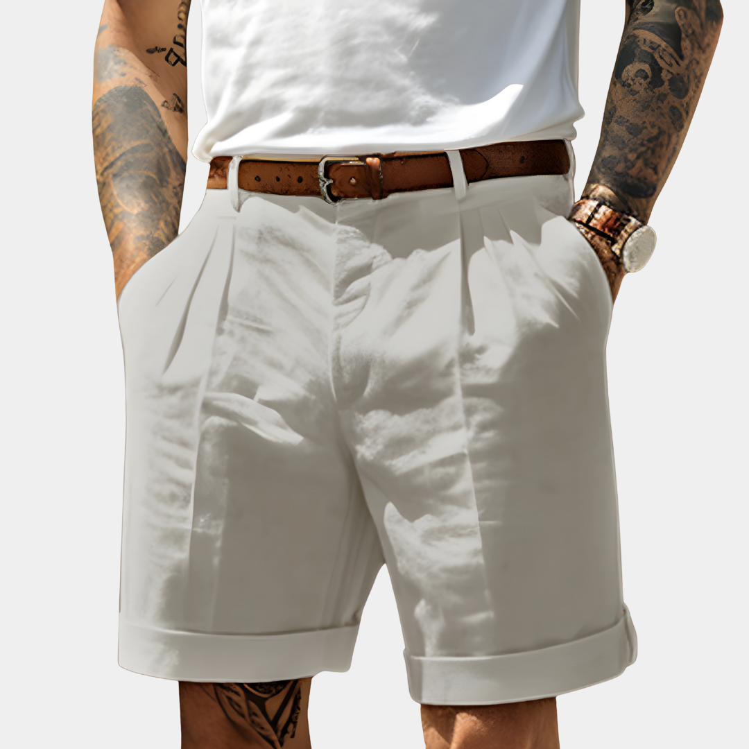 Davinci | Elegante Herren-Bermudas mit Bundfalten