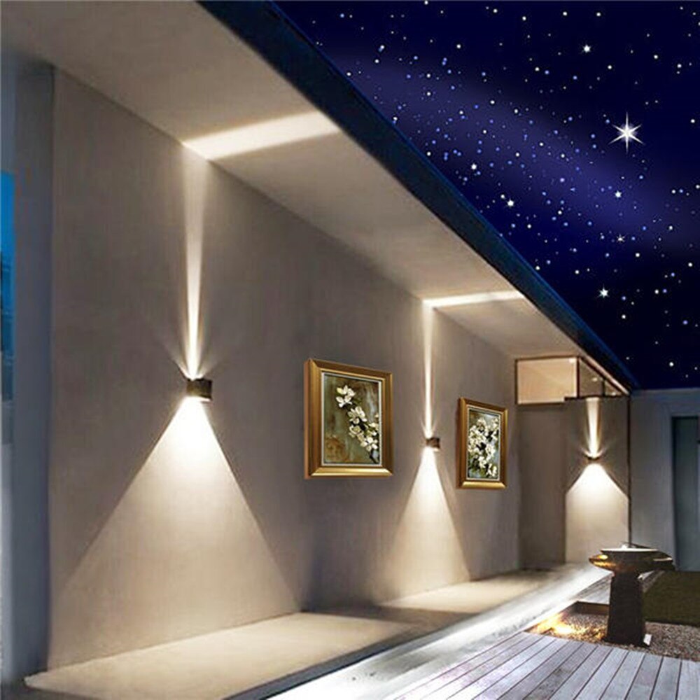 HelleNacht™ Premium LED-Wandleuchte | Wasserdicht IP65 | Bewegungsmelder | Warmweißes Up-&-Down-Licht