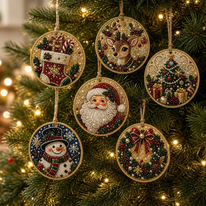 Yulebright™ – DIY-Weihnachtsbaumschmuck für Kinder zum Selbermachen & Aufhängen, 6-teilig