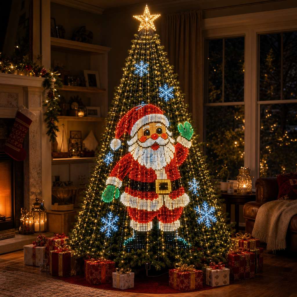 Glowmation™ | App-gesteuerte LED-Weihnachtsbaum-Lichterkette mit animierten Lichteffekten