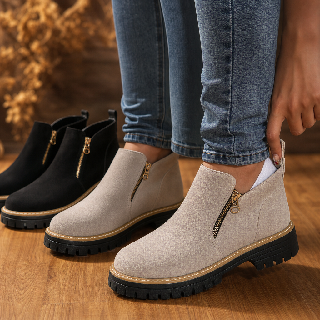 Stridewell – Stiefeletten mit eckigem Absatz und Reißverschluss