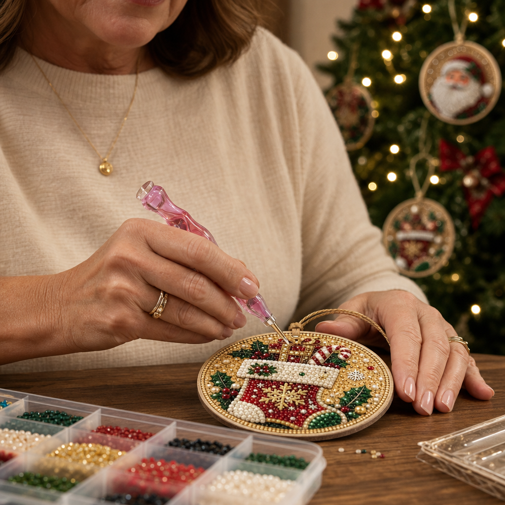 Yulebright™ – DIY-Weihnachtsbaumschmuck für Kinder zum Selbermachen & Aufhängen, 6-teilig