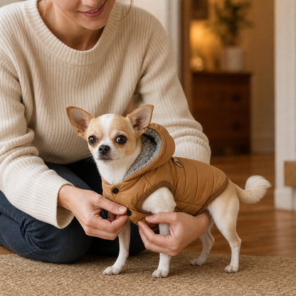 Trekwarm™ – Winddichter, fleecegefütterter Hundemantel mit Geschirrring