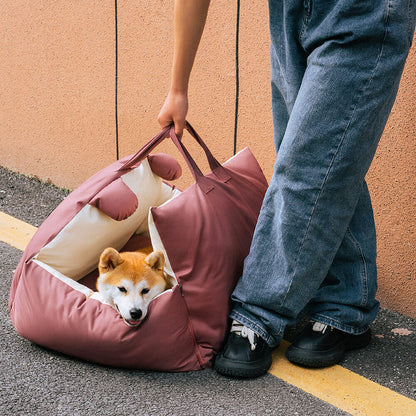 HundeBox™ | Hunde Autositz | Hundesitz für Rückbank | Hunde Auto Transportbox