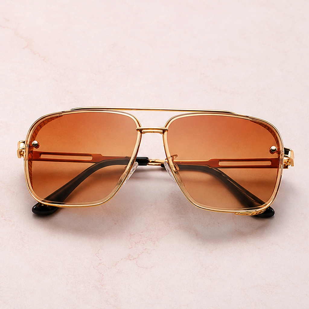 Halsted™ – Retro Double-Bridge Metal Frame Sunglasses with UV400 Protection + 50% OFF