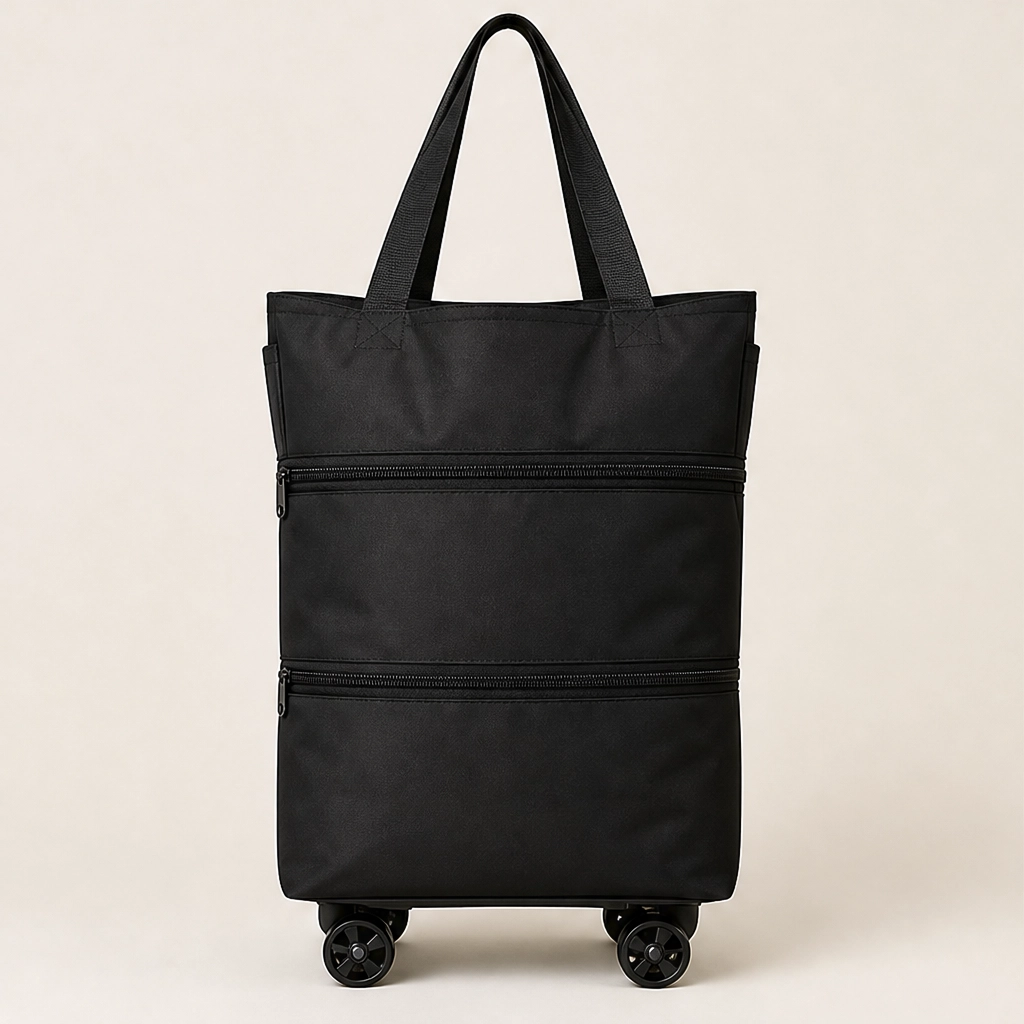 Stowden – Foldable 2-in-1 Shopping Cart & Shoulder Bag with Silent Wheels + 50% OFF