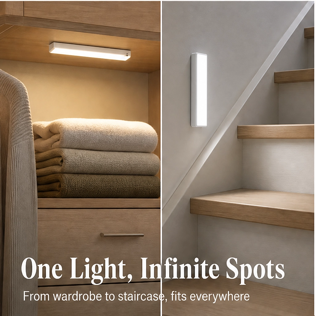 Lumora – Motion Sensor LED Light with 3 Color Temperatures, Wireless & Rechargeable + 50%OFF