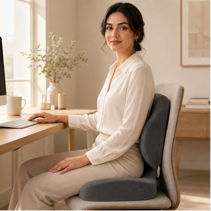 Cradleform – Ergonomic Memory Foam Seat & Lumbar Support Cushion + 50% OFF