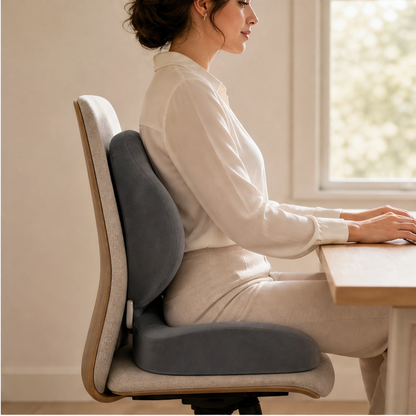 Cradleform – Ergonomic Memory Foam Seat & Lumbar Support Cushion + 50% OFF
