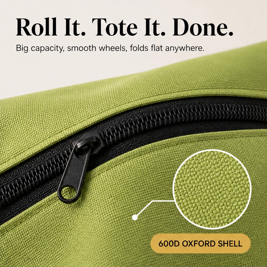 Stowden – Foldable 2-in-1 Shopping Cart & Shoulder Bag with Silent Wheels + 50% OFF
