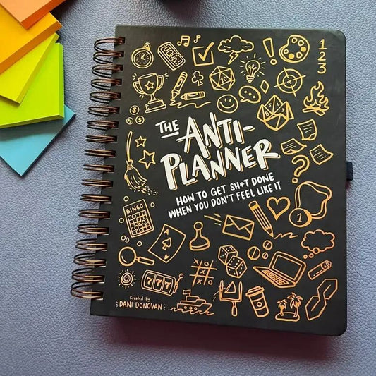 Anti-Planer Arbeitsbuch gegen Prokrastination | 165+ Strategien für Fokus & Umsetzung | Undatiert, vollfarbig | 328 Seiten (25×22,9 cm)