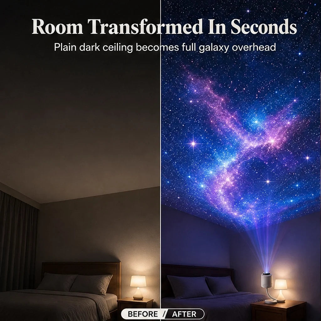 Starloom – USB Galaxy Projector Night Light with Swappable Glass Slides + 50% OFF