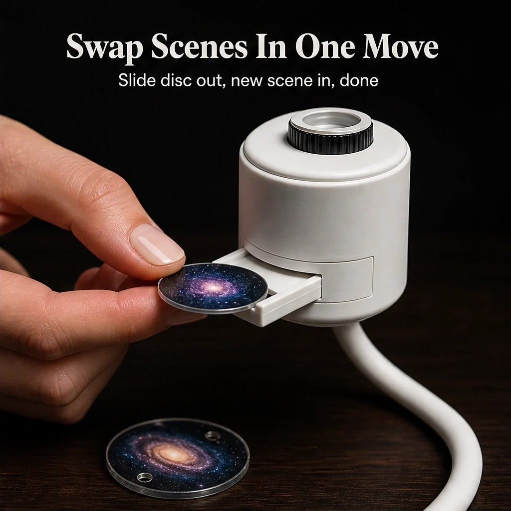 Starloom – USB Galaxy Projector Night Light with Swappable Glass Slides + 50% OFF