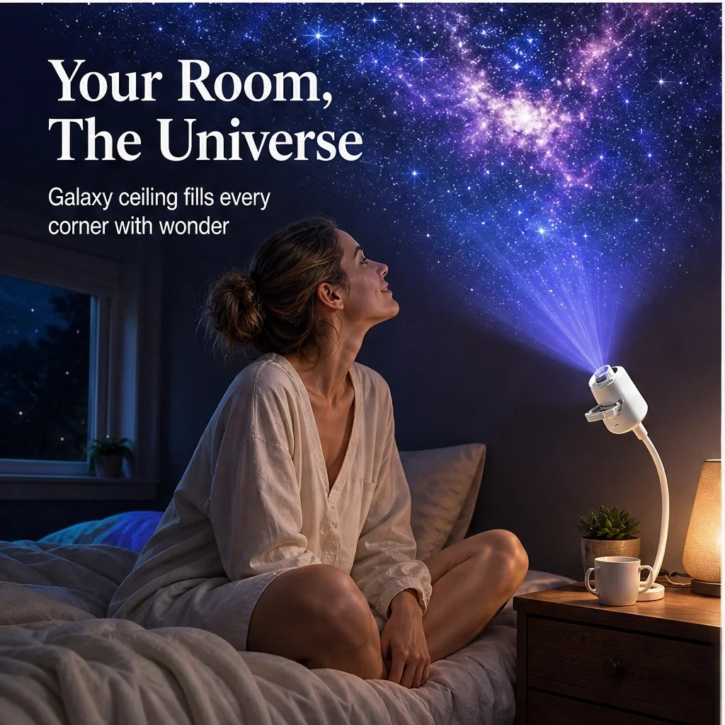 Starloom – USB Galaxy Projector Night Light with Swappable Glass Slides + 50% OFF
