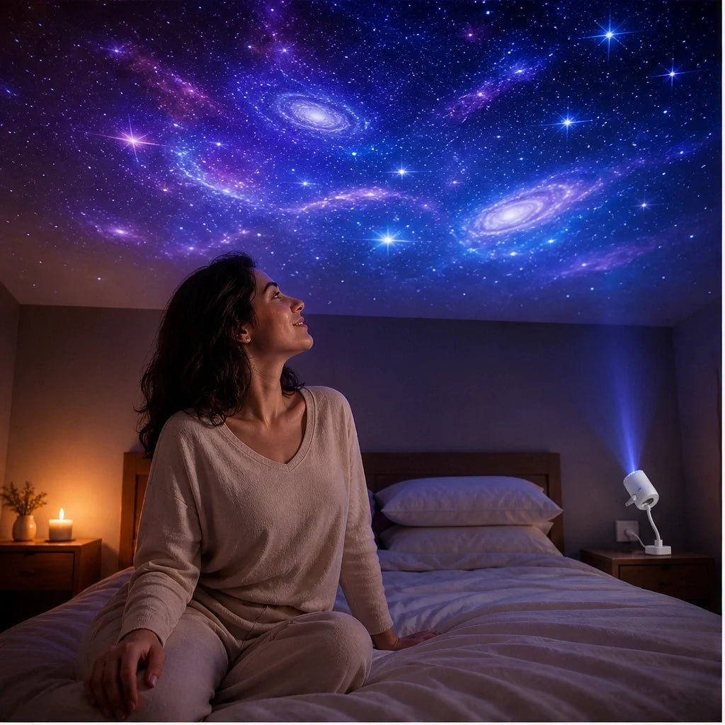 Starloom – USB Galaxy Projector Night Light with Swappable Glass Slides + 50% OFF