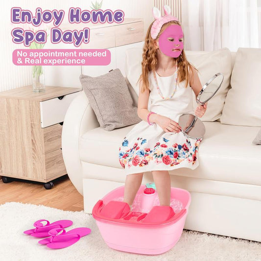 50% RABATT | LilSpa™ | Kids Spa & Beauty Set – Fußspa, Peel-Off Nagellack & Masken | Wellness-Tag für Zuhause