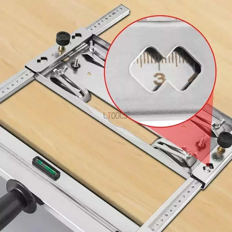 Präzisions Kantenführung für Holzschnitt | Edelstahl mit Dual-Lineal & Maßskala | Schnellverschluss, exakt einstellen für saubere Schnitte