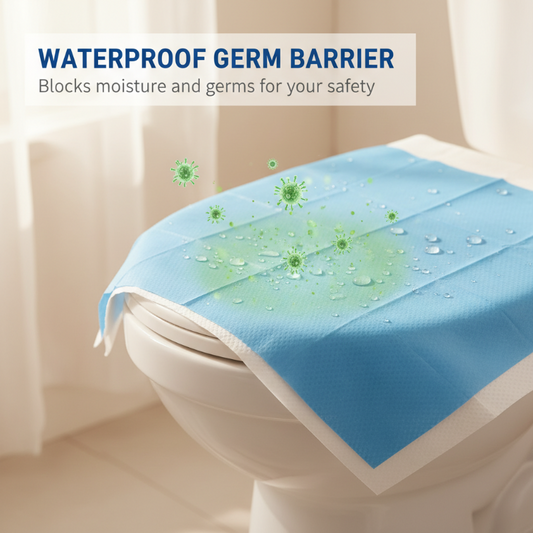 1+2 GRATIS | LooShield™ | Hygienischer Toilettensitzschutz – Wasserdicht, rutschfest & sorgenfrei unterwegs